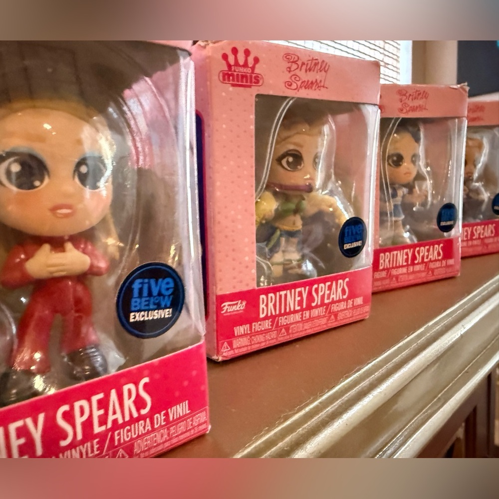 Funko Britney Spears Minis Vinyl Figures Pink Packaging (set of four as is)